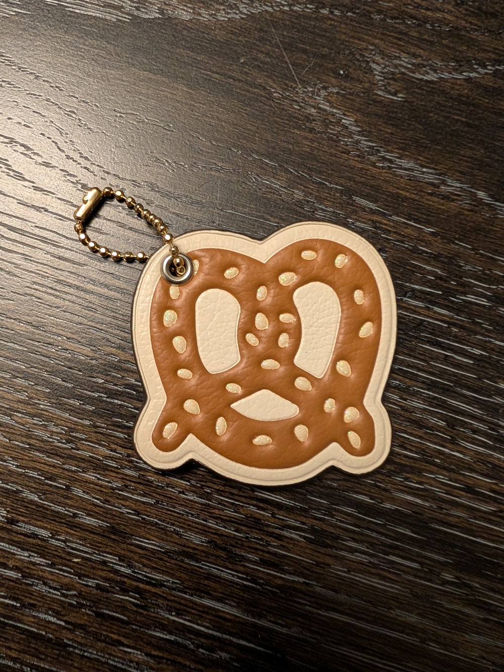 Coach Leather Pretzel Charm